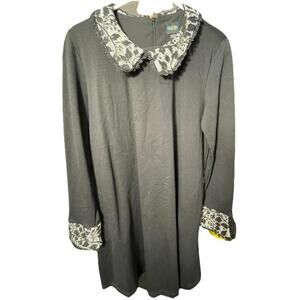 Olian Maternity Women’s Long Sleeve “Wednesday Addams” Shift Dress Sz Sm